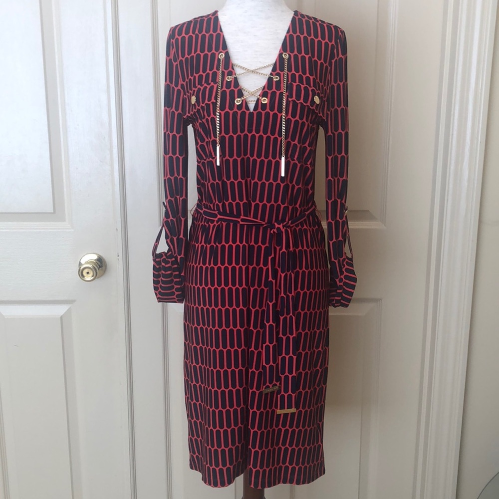 Michael Kors geometric pull over dress